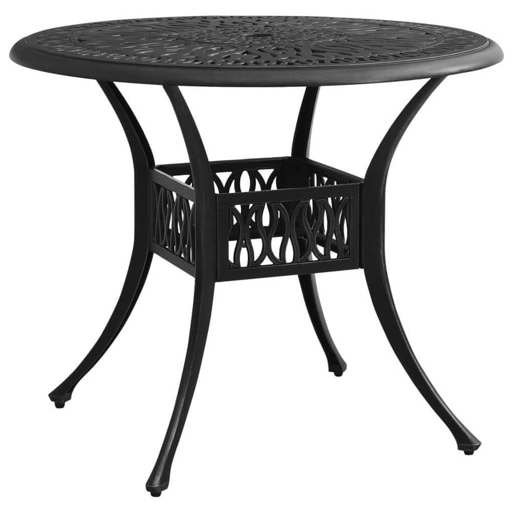 Vidaxl  Záhradný stôl čierny 90x90x74 cm liaty hliník značky Vidaxl