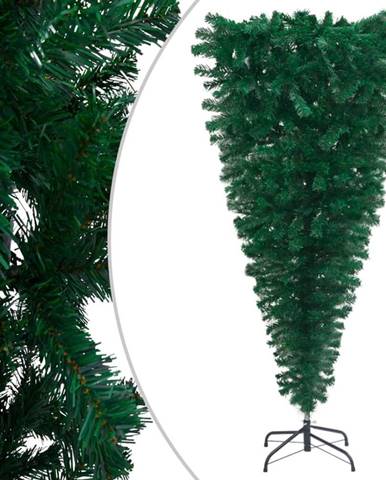 Vidaxl Prevrátený umelý vianočný stromček s podstavcom zelený 180 cm