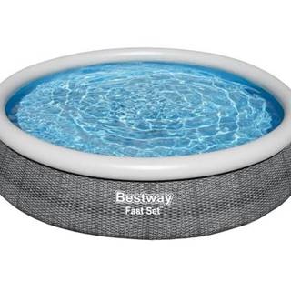 Bestway  Nafukovací bazén  Fast Set šedý s kartušovou filtrací 366 x 76 cm značky Bestway