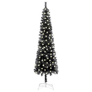 Vidaxl  Úzky vianočný stromček s LED čierny 240 cm značky Vidaxl