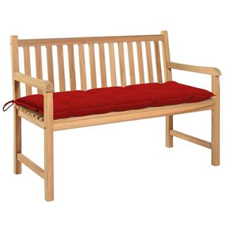 Vidaxl  Záhradná lavička,  červená podložka 120 cm,  tíkový masív značky Vidaxl