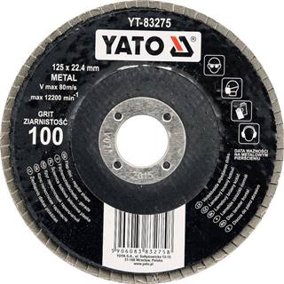 YATO  Kotúč lamelový brúsny na kov 125x22,  4mm P60 značky YATO