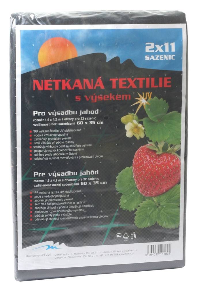 G21 Neotex / netkaná textília výsek čierny 45g - jahody šírka 1, 6 x 4, 2 m značky G21