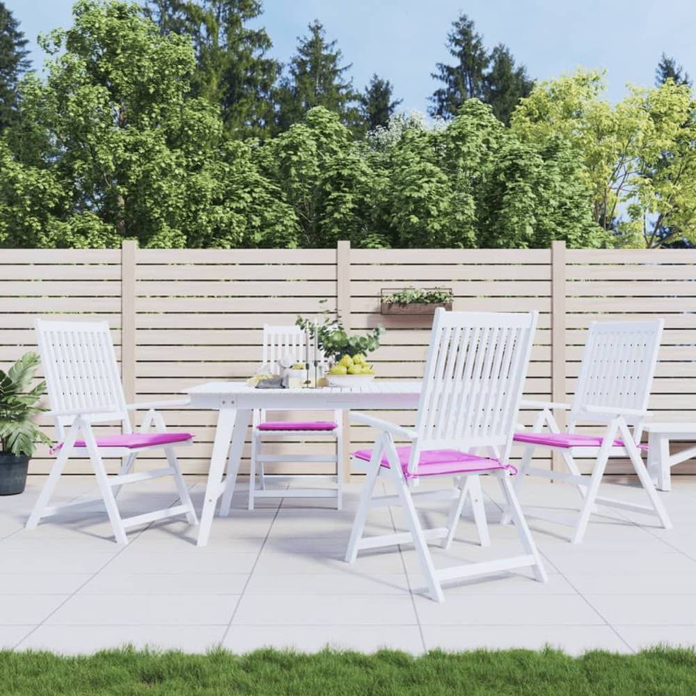 Vidaxl  Podložky na záhradné stoličky 4 ks ružové 50x50x3 cm látka značky Vidaxl