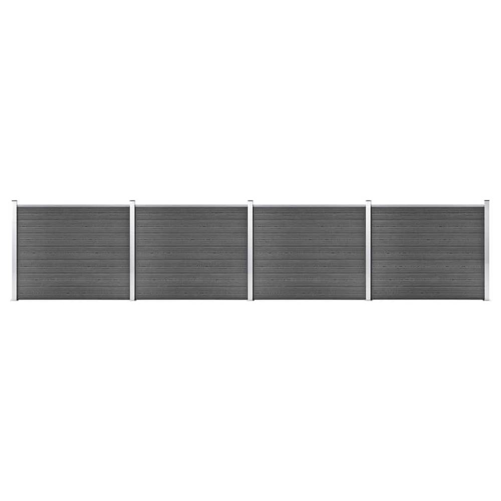 Vidaxl  Sada plotových panelov WPC 699x146 cm čierna značky Vidaxl