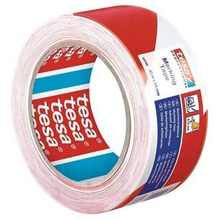 Páska tesa PRO Marking,  lepiaca,  výstražná,  červeno-biela,  50 mm,  L-33 m