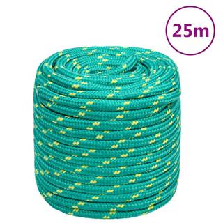 Vidaxl Lodné lano zelené 18 mm 25 m polypropylén