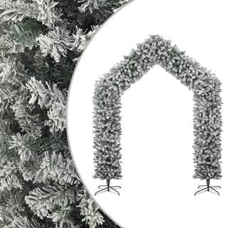 Vidaxl Oblúk na vianočný stromček s naviatym snehom 270 cm