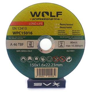 WOLF swiss quality  Rezný kotúč 150 150x1, 6 Balenie: 5 ks značky WOLF swiss quality