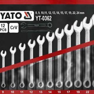 YATO Kľúče očkoploché sada 12 kusov 8-24mm CrV Yato