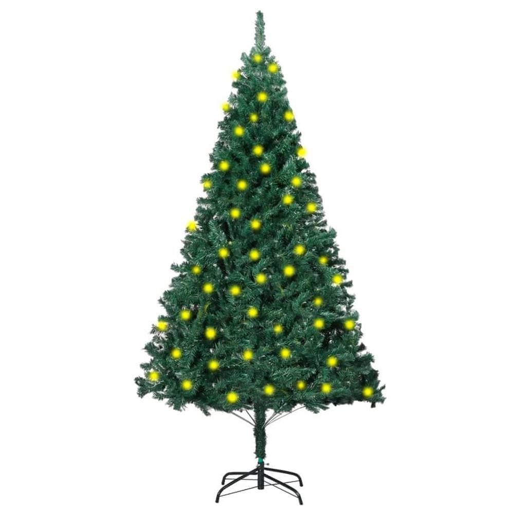 Vidaxl  Umelý vianočný stromček s LED a hustými vetvičkami zelený 150cm značky Vidaxl