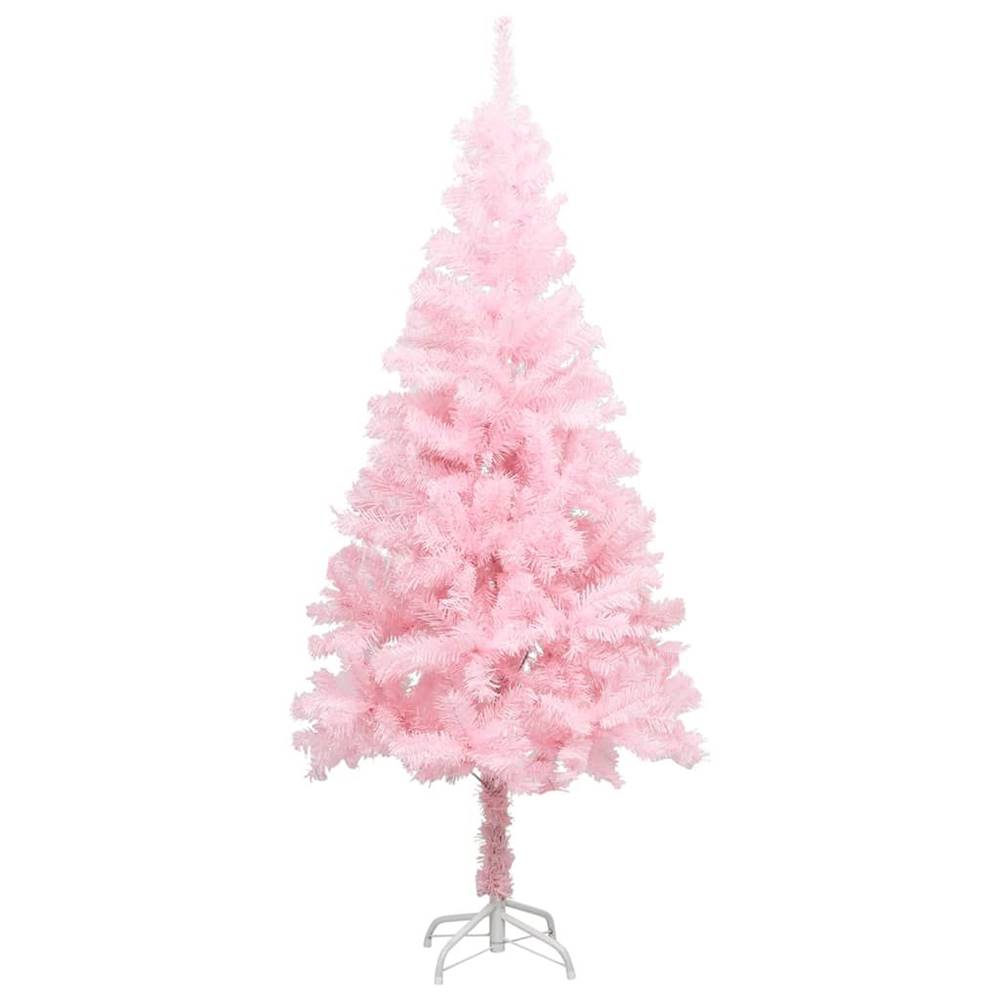 Vidaxl  Umelý vianočný stromček s podstavcom,  ružový 210 cm,  PVC značky Vidaxl