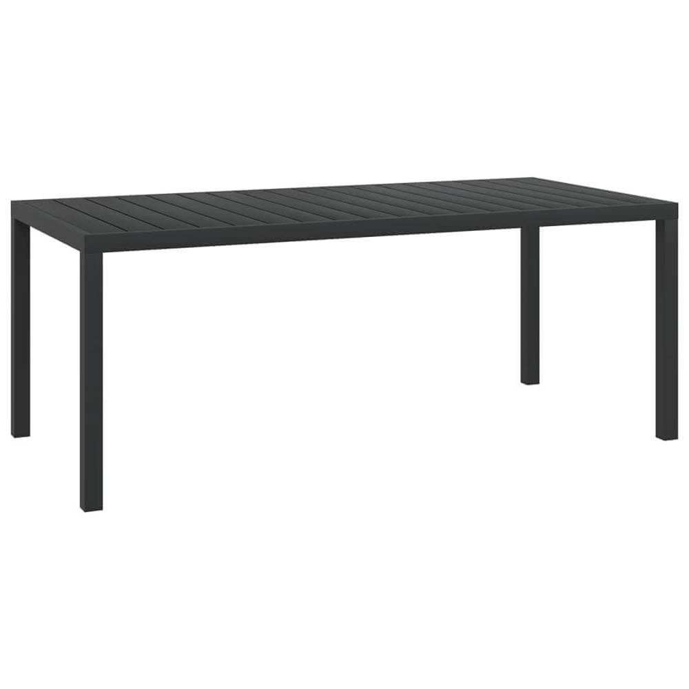 Vidaxl  Záhradný stôl,  čierny 185x90x74 cm,  hliník a WPC značky Vidaxl