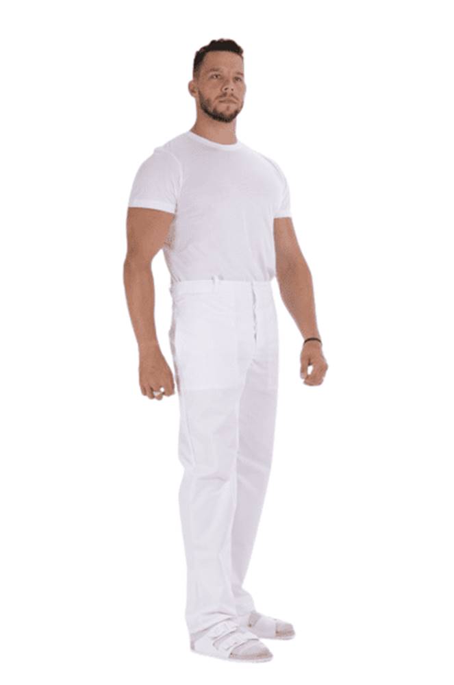 BORTEX  Nohavice na pevný pás biele (zmesový materiál) značky BORTEX
