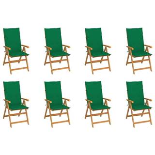 Petromila   Sklápacie záhradné stoličky s podložkami 8 ks tíkový masív značky Petromila