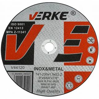 Verke  Rezný kotúč do kovu 230mm x 1.9mm x 22, 2mm značky Verke