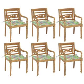 Vidaxl  Batavia stoličky s podložkami 6 ks tíkový masív značky Vidaxl