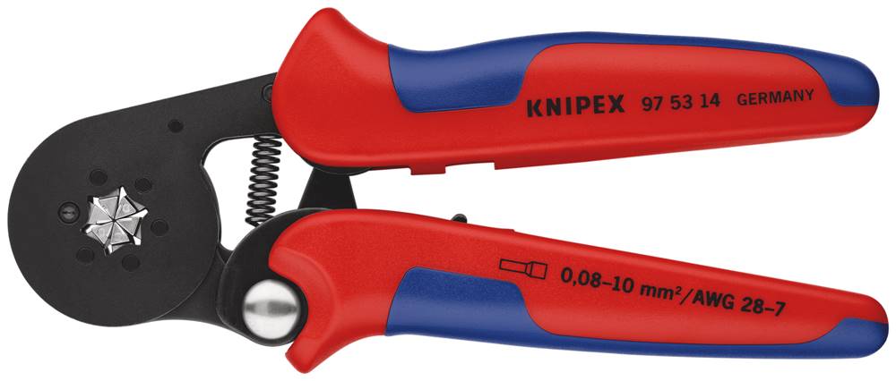 Knipex  KNIPEX Kliešte samonastaviteľné bočné pre lisovanie káblových koncoviek značky Knipex