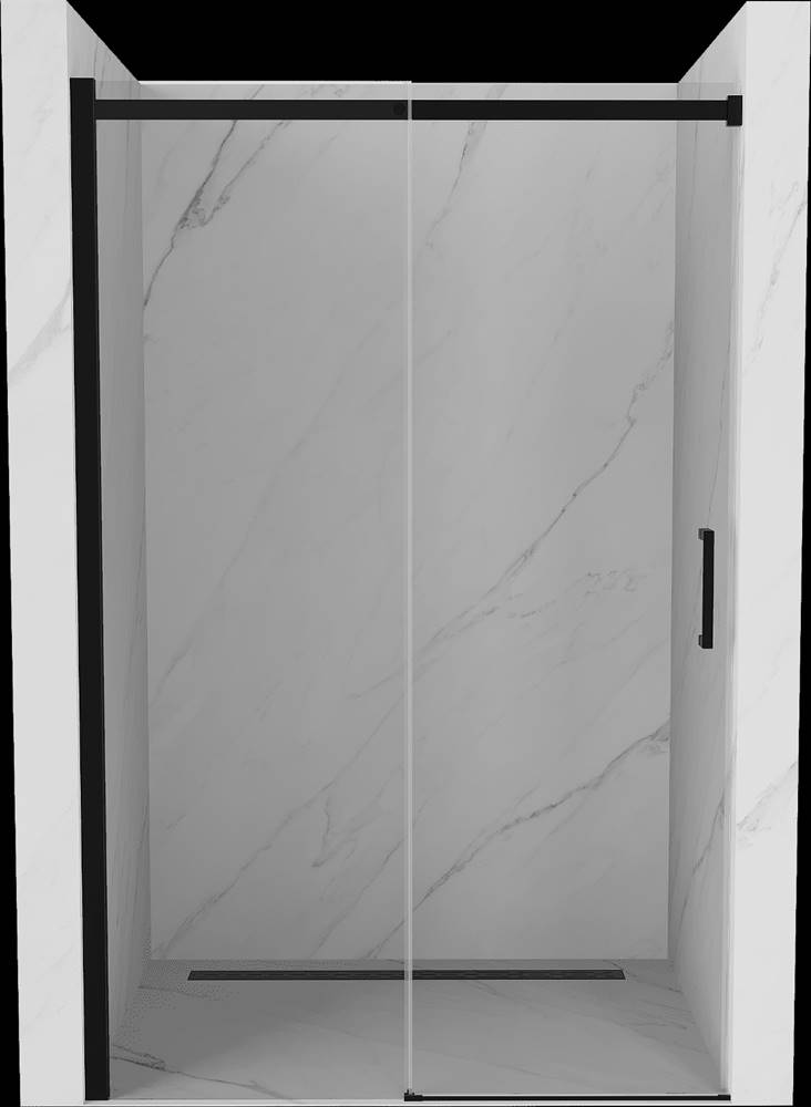 Mexen  OMEGA posuvné sprchové dvere do otvoru 150 cm,  čierna-transparentná,  825-150-000-70-00 značky Mexen