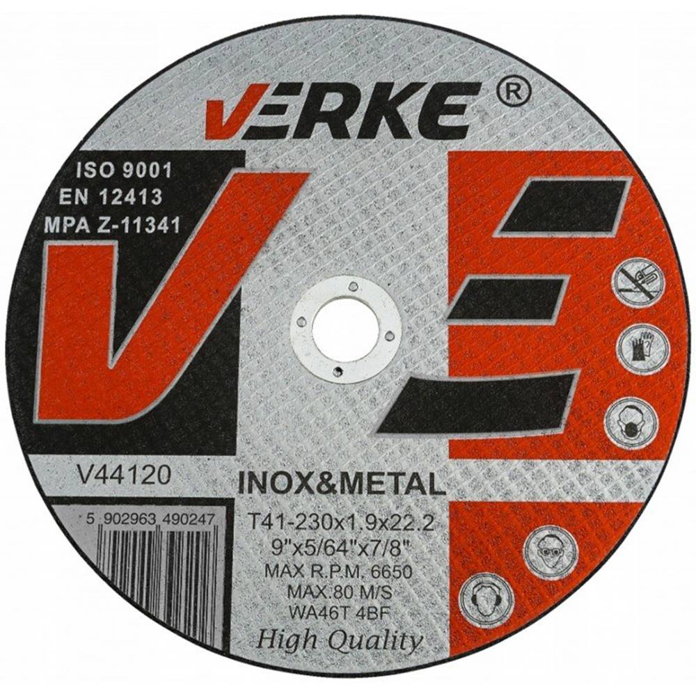 Verke  Rezný kotúč do kovu 230mm x 1.9mm x 22, 2mm značky Verke