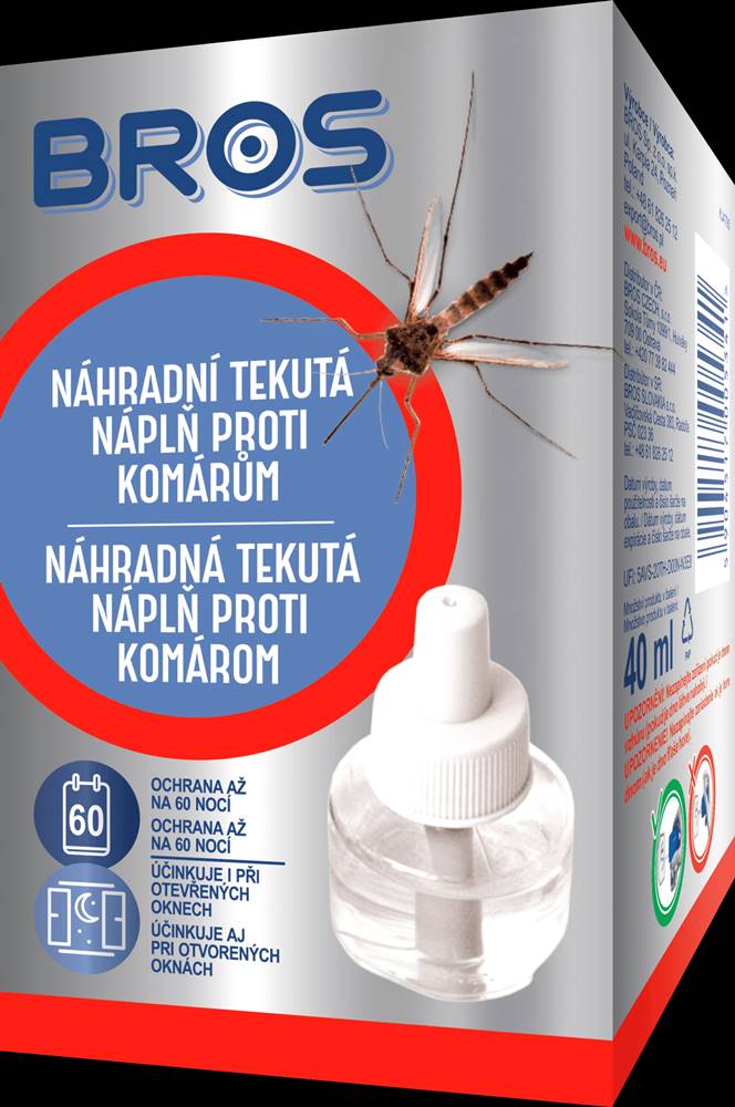 BROS  Náhradná tekutá náplň proti komárom 40ml značky BROS