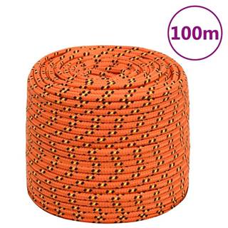 Vidaxl Lodné lano oranžové 6 mm 100 m polypropylén