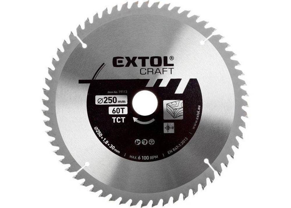 Extol Craft  19113 Kotúč pílový s SK plátkami,  250x1, 8x30mm,  60z značky Extol Craft
