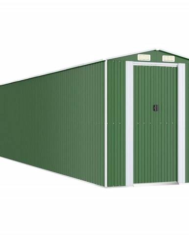 Vidaxl Záhradná kôlňa zelená 192x1021x223 cm pozinkovaná oceľ