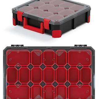 Prosperplast  Organizér na náradie so 17 priehradkami TITANO 59, 8x39x11 cm čierno-červený značky Prosperplast