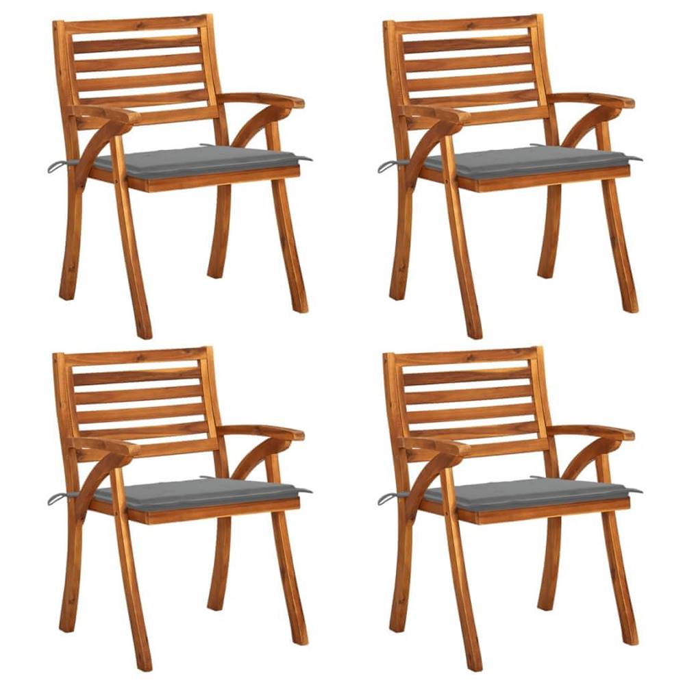 Petromila   Záhradné stoličky so sedákmi 4 ks akáciový masív značky Petromila