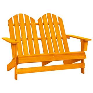 Vidaxl 2-miestna záhradná stolička Adirondack jedľový masív oranžová
