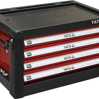 YATO  Skrinka dielenská 4 zásuvky 690x465x400mm červená