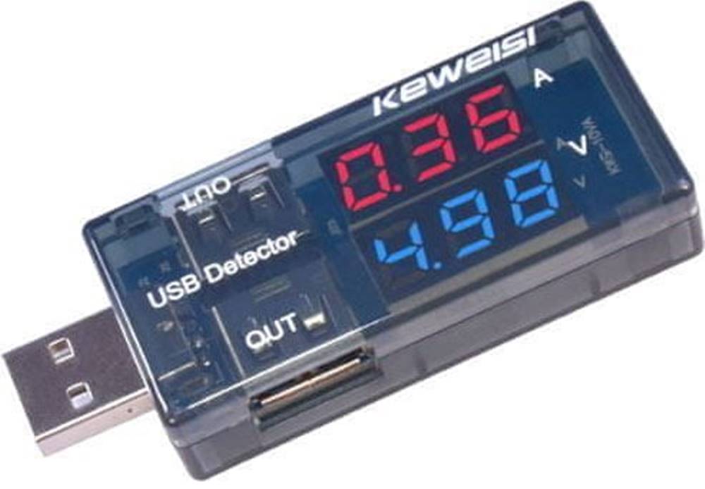 HADEX  USB tester - voltmeter a ampérmeter 3-9V/0-3A DC KWS-10VA značky HADEX