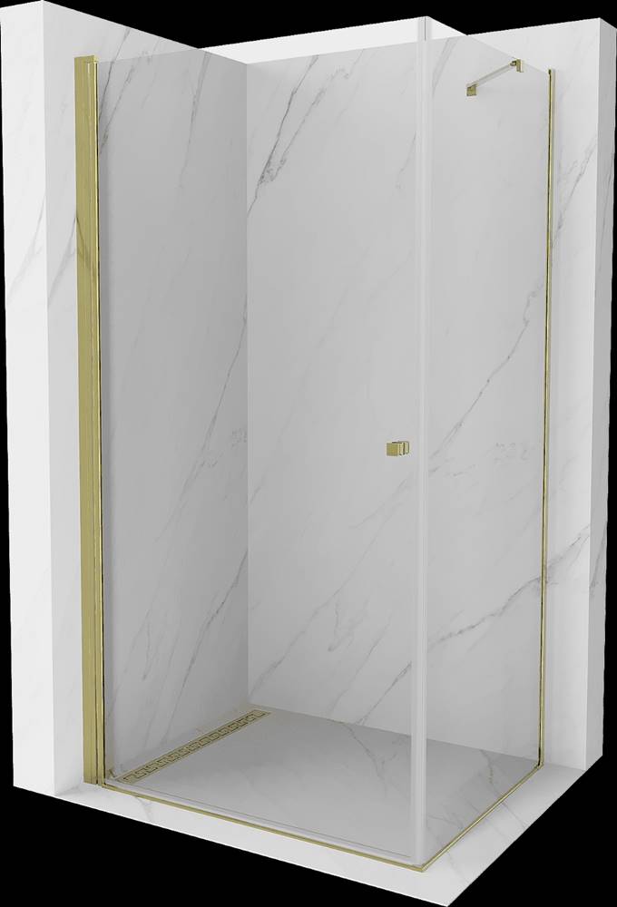 Mexen  PRETORIA sprchovací kút 70x90cm,  6mm sklo,  zlatý profil-číre sklo,  852-070-090-50-00 značky Mexen