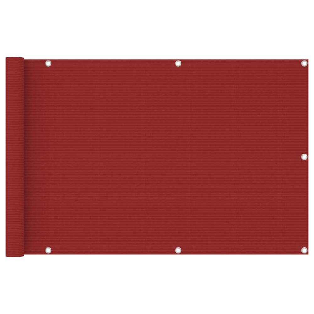 Vidaxl  Balkónová markíza,  červená 90x400 cm,  HDPE značky Vidaxl