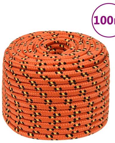 Vidaxl Lodné lano oranžové 14 mm 100 m polypropylén