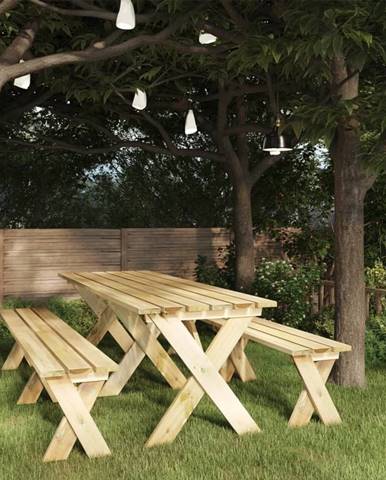 Vidaxl Záhradný stôl 220x73x70 cm impregnované borovicové drevo