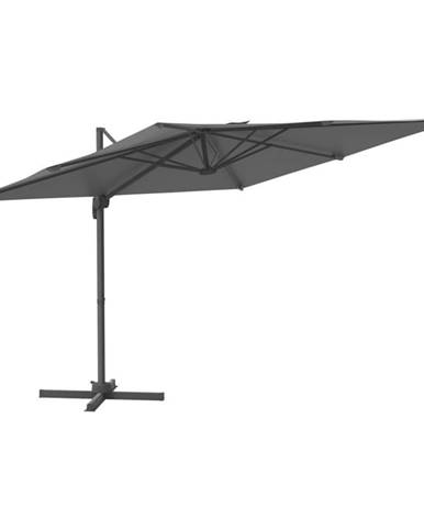 Vidaxl Závesný slnečník s hliníkovou tyčou antracitový 400x300 cm