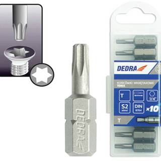 Dedra  Skrutkové bity Torx T15x25mm, 10ks plastové puzdro - 18A03T150-10 značky Dedra
