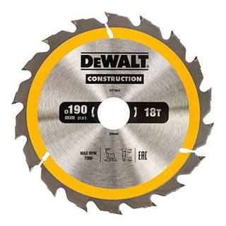 DeWalt Kotúčová píla na drevo 190/30 mm,  18 zubov