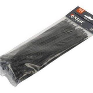 Extol Premium Pásky na vodiče (8856170) čierne,  7, 6x380mm,  50ks,  Ø100mm,  55kg,  nylon PA66