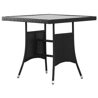 Petromila   Záhradný stôl čierny 80x80x74 cm polyratanový značky Petromila