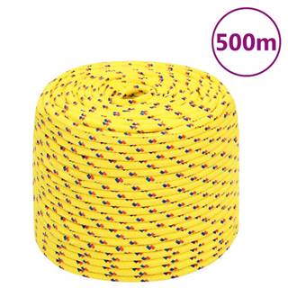 Vidaxl Lodné lano žlté 8 mm 500 m polypropylén