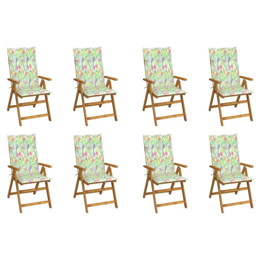 Vidaxl  Skladacie záhradné stoličky s podložkami 8 ks akáciový masív značky Vidaxl